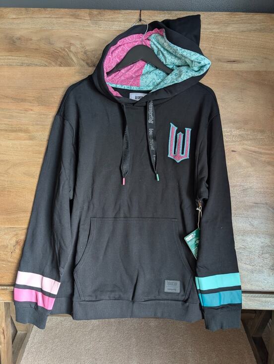 Wicked Tops - Wicked Elphaba & Glinda Split Hoodie Womens Large Black Green Long Sleeve NWT